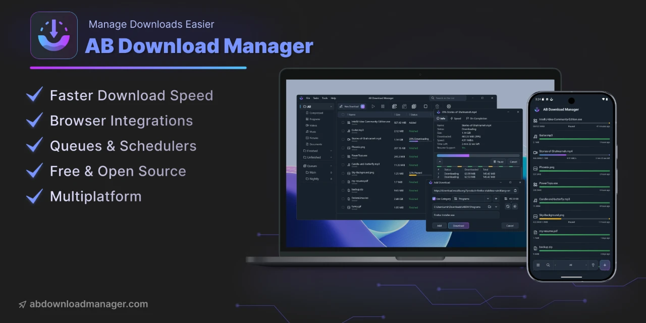 AB Download Manager screenshot 1