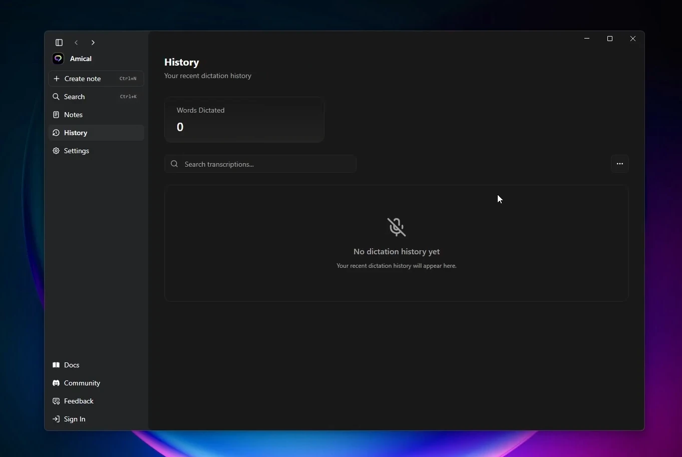 Amical screenshot 1