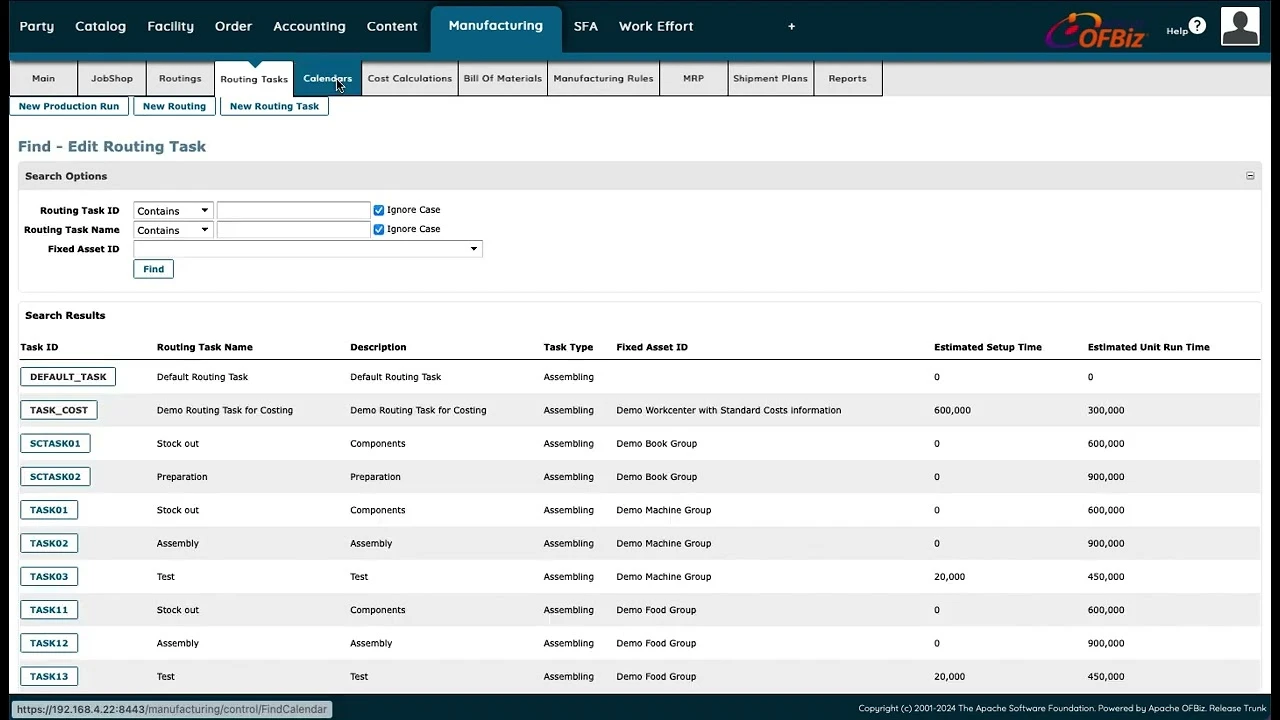 Apache OFBiz screenshot 1