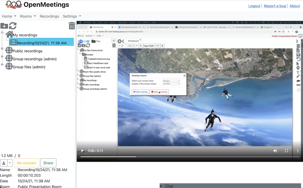 Apache OpenMeetings screenshot 1