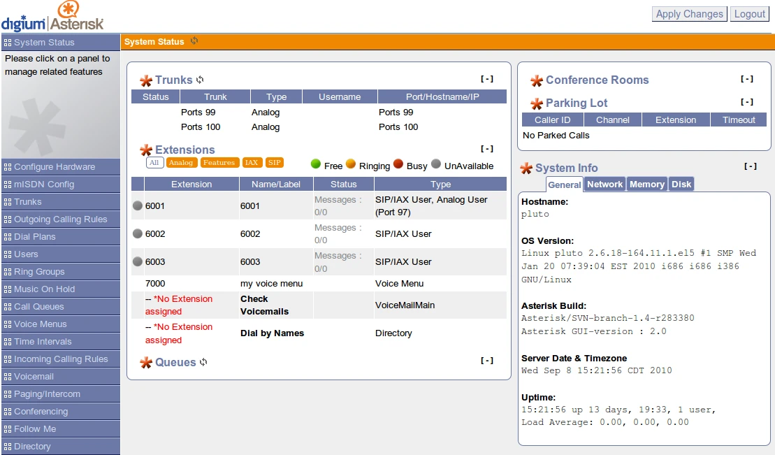 Asterisk screenshot 1