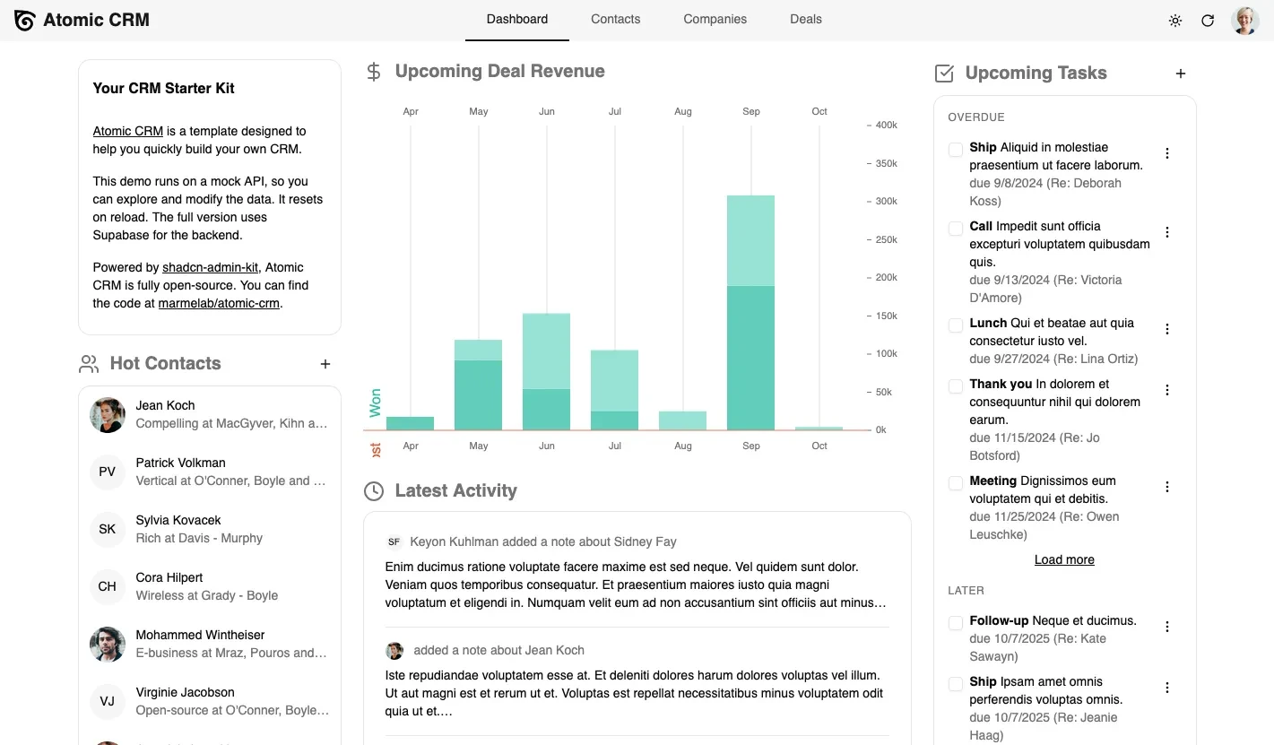 Atomic CRM screenshot 1