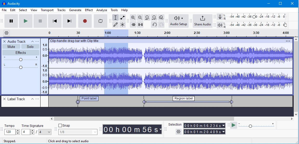 Audacity screenshot 1