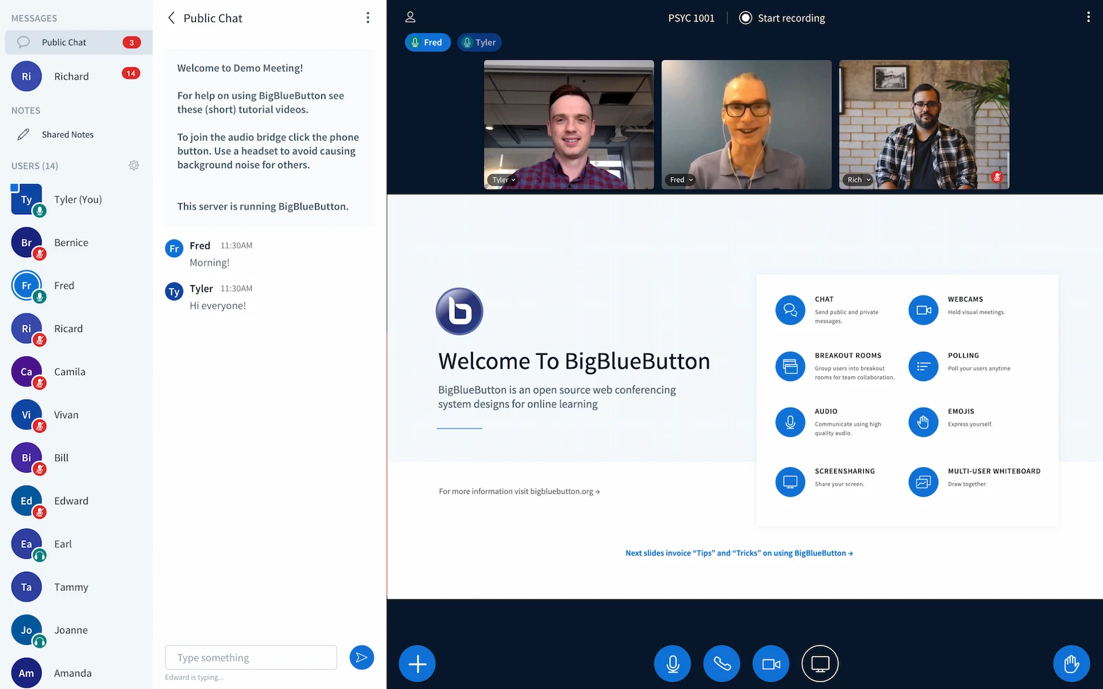 BigBlueButton screenshot 1