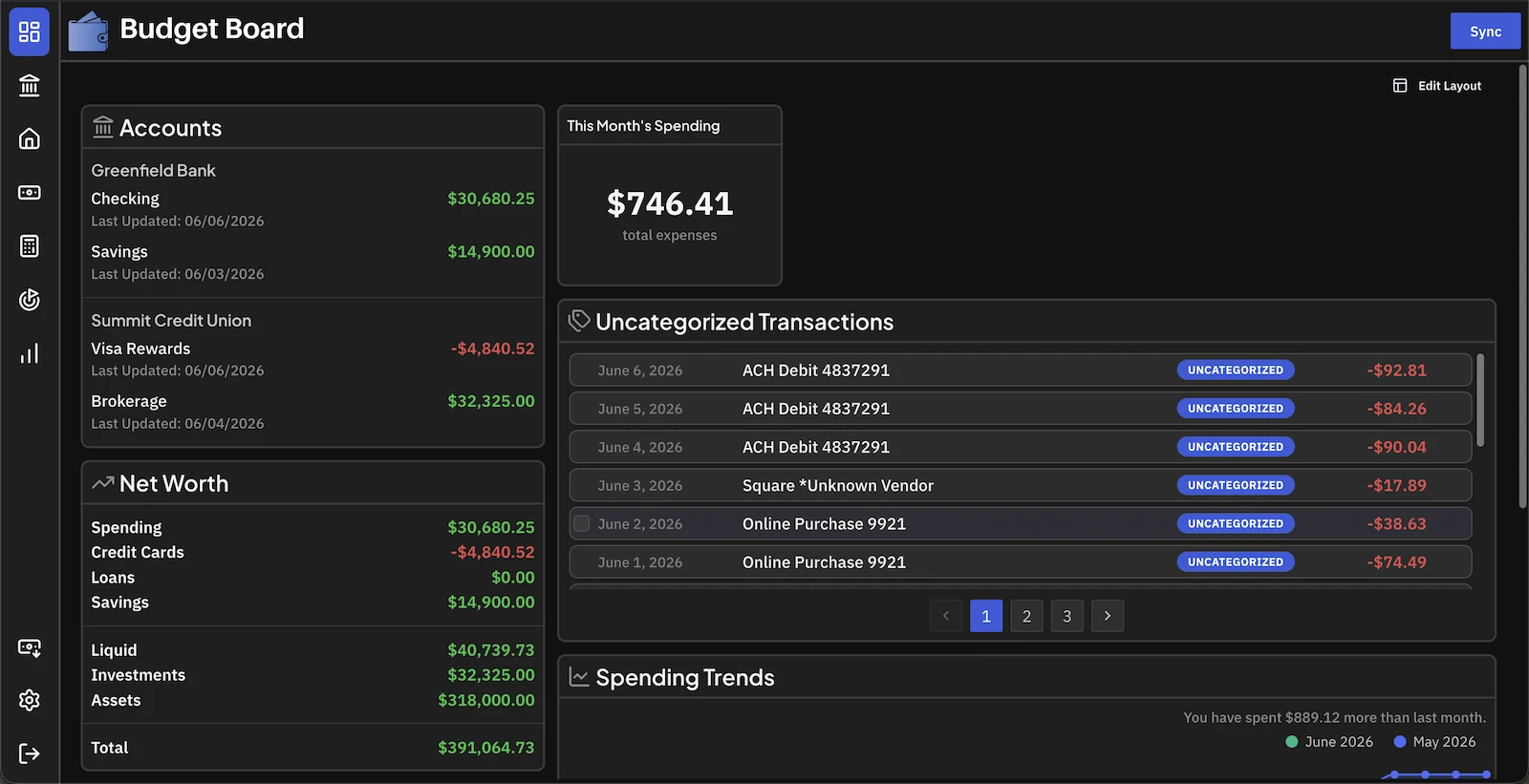 Budget Board screenshot 1