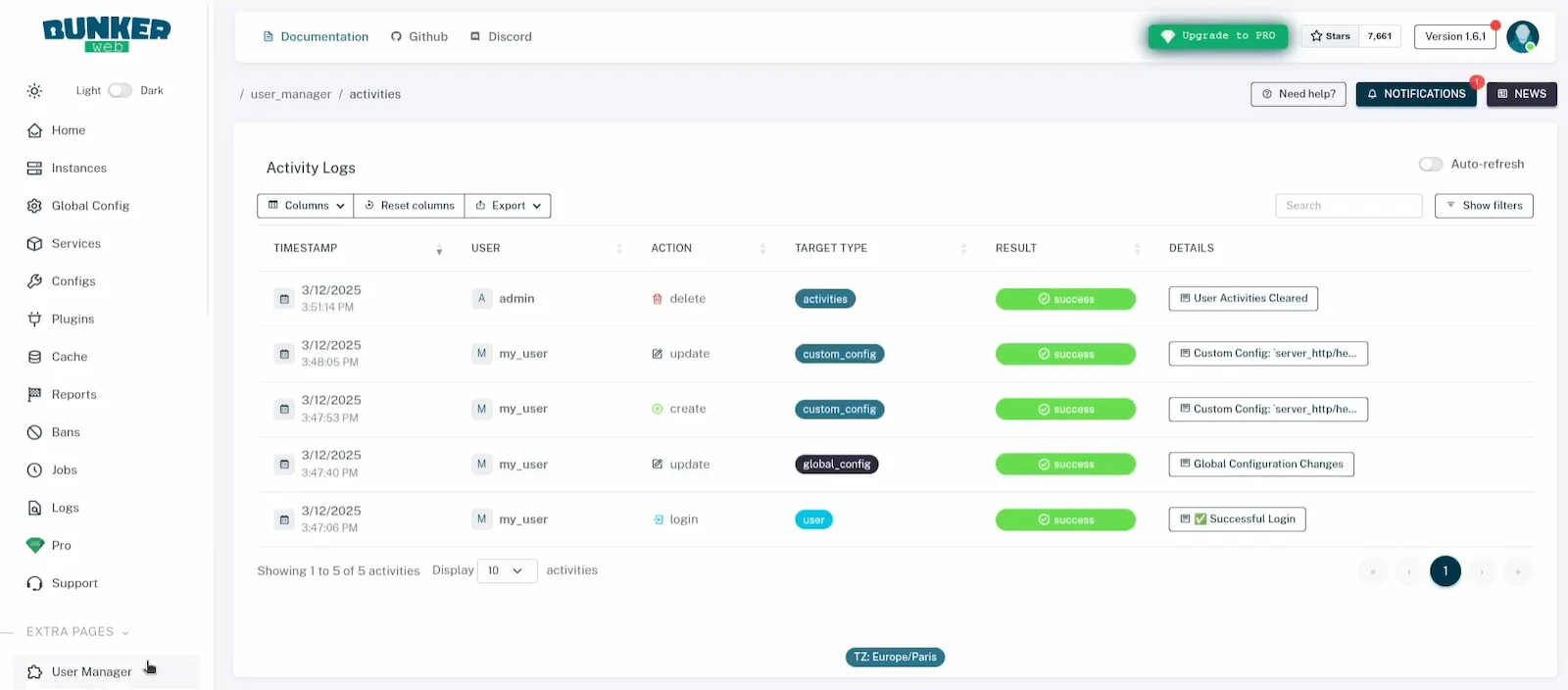 BunkerWeb screenshot 1