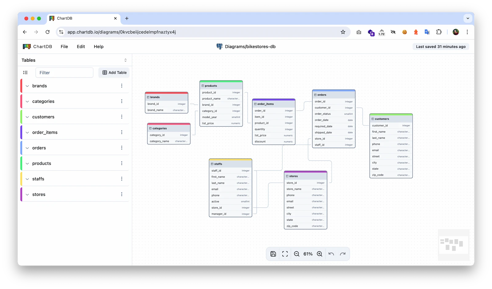 ChartDB screenshot 1