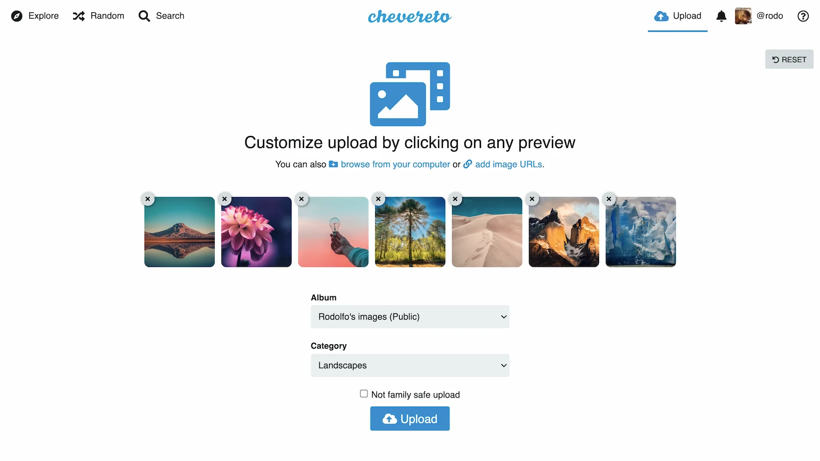 Chevereto screenshot 1