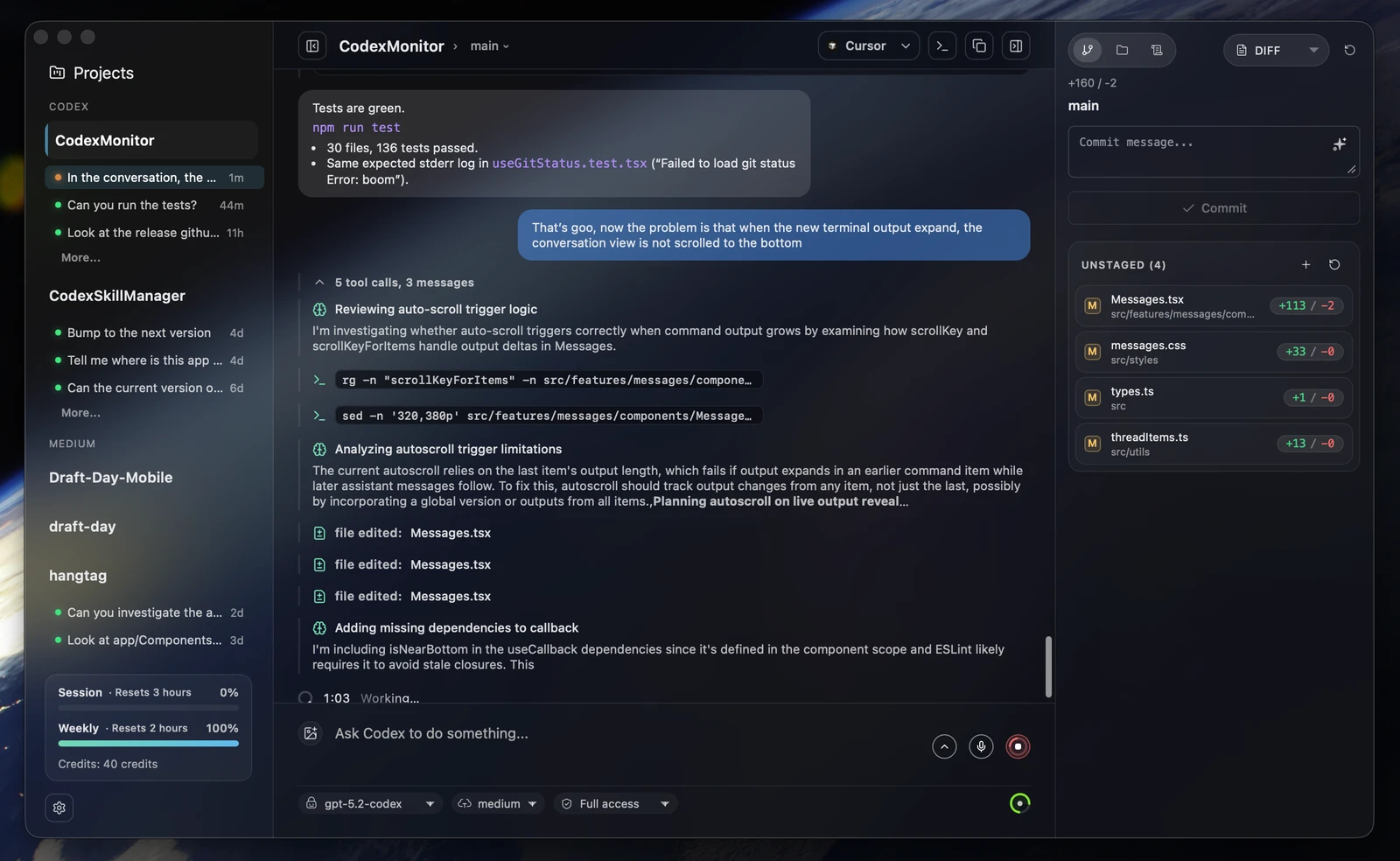 CodexMonitor screenshot 1