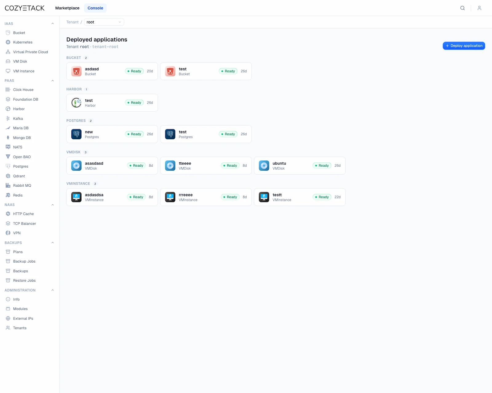 Cozystack screenshot 1