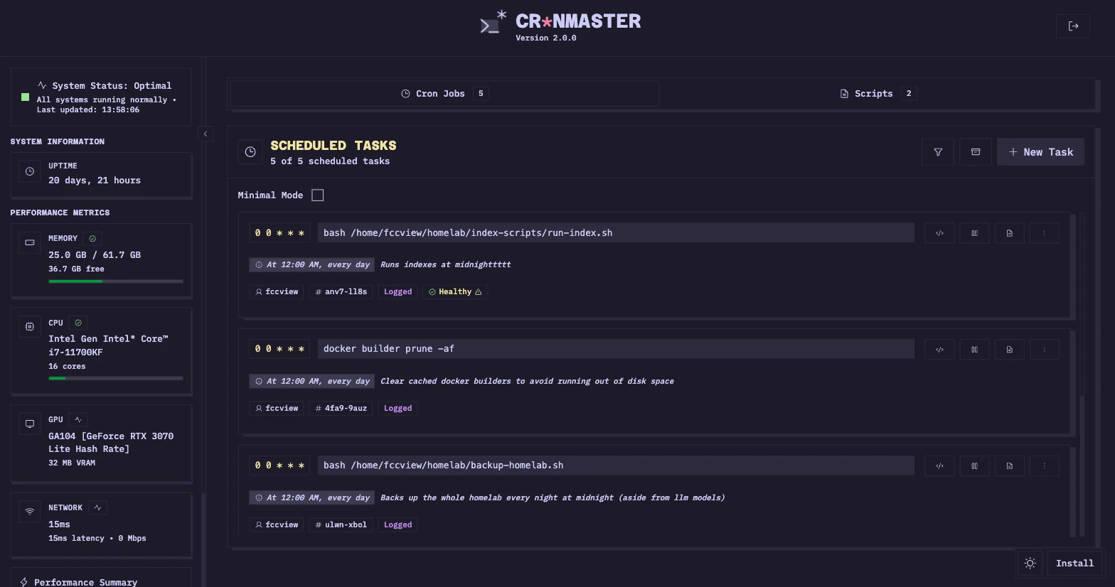 Cronmaster screenshot 1