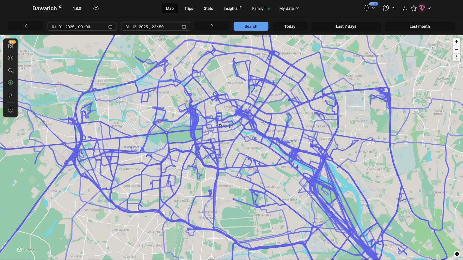 Dawarich screenshot 1