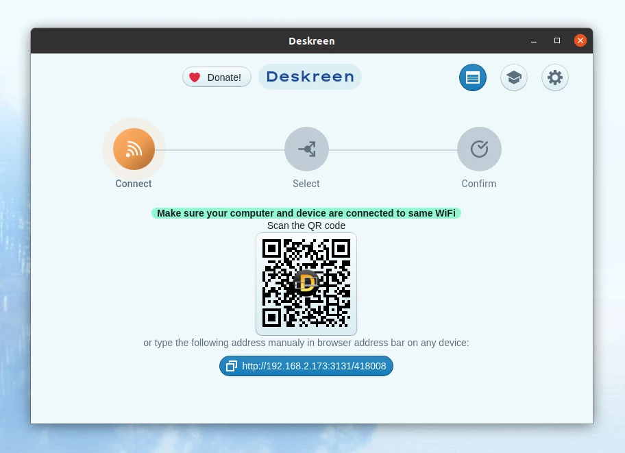 Deskreen screenshot 1