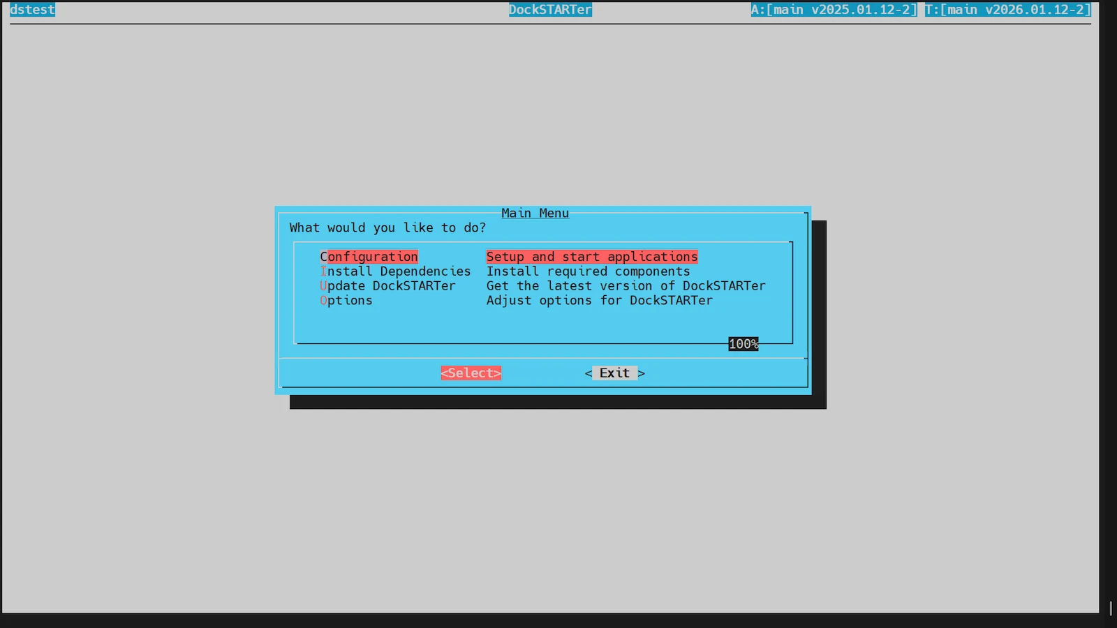 DockSTARTer screenshot 1