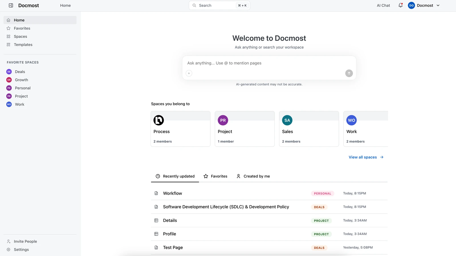 Docmost screenshot 1