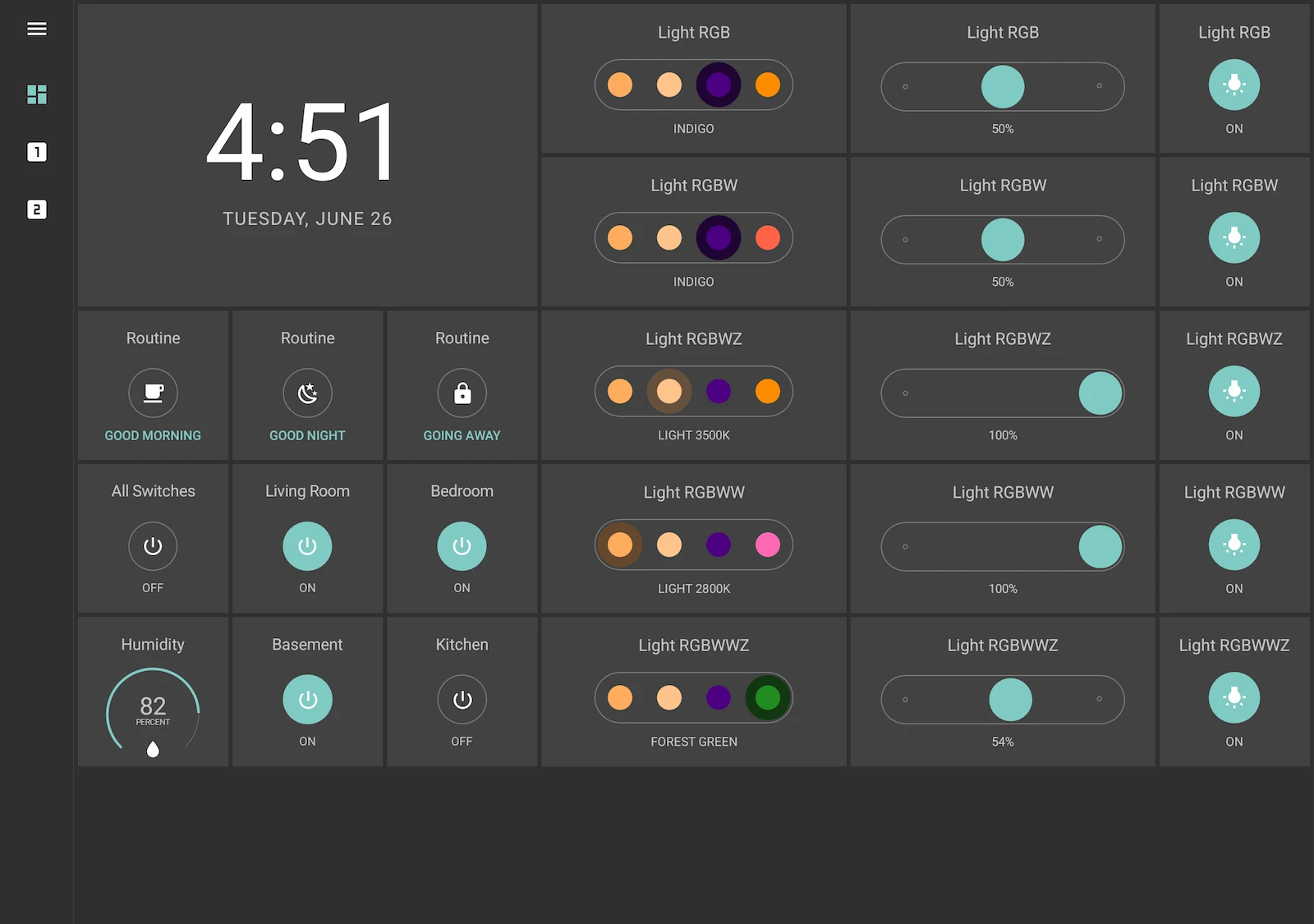 Domoticz screenshot 1