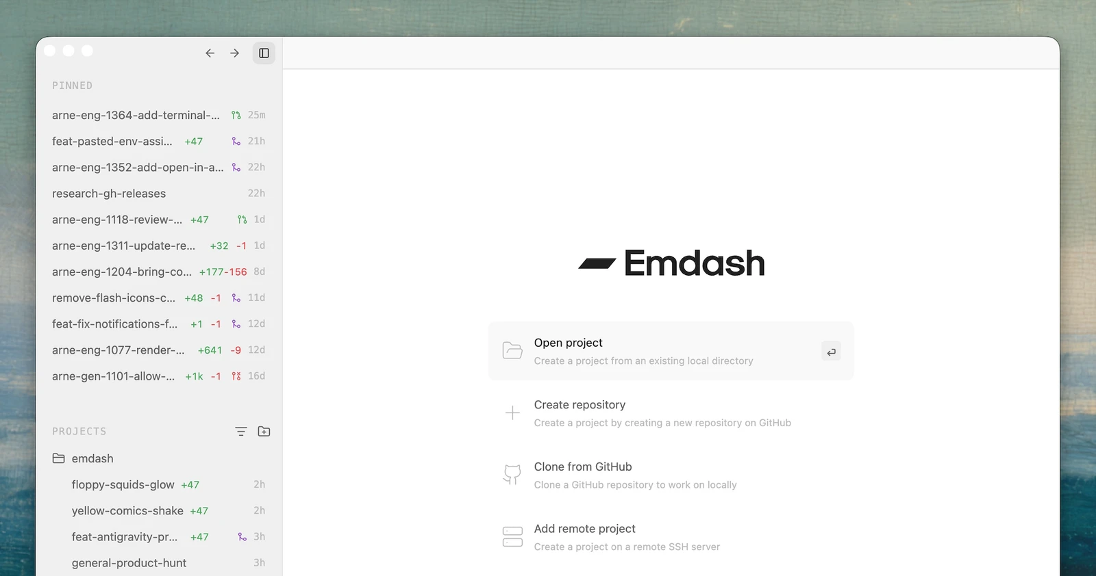 Emdash screenshot 1