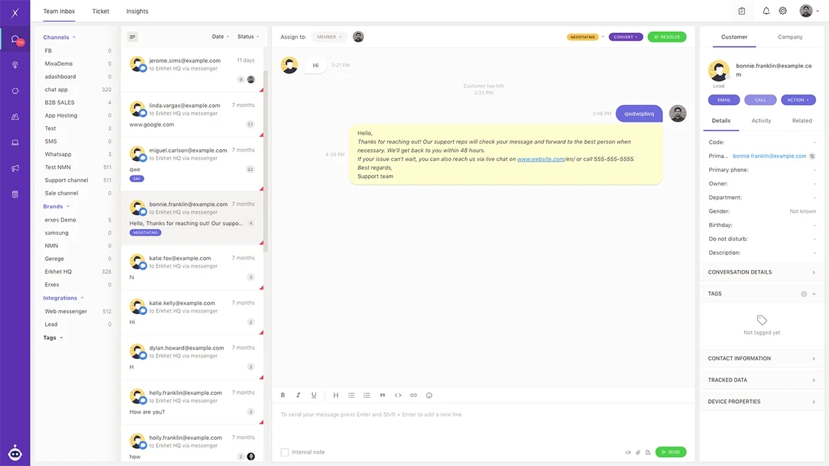 Erxes screenshot 1