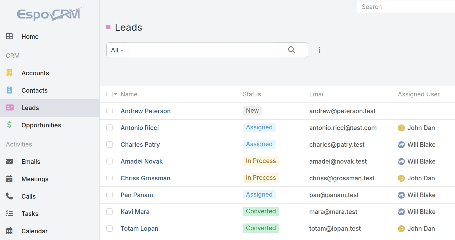 EspoCRM screenshot 1