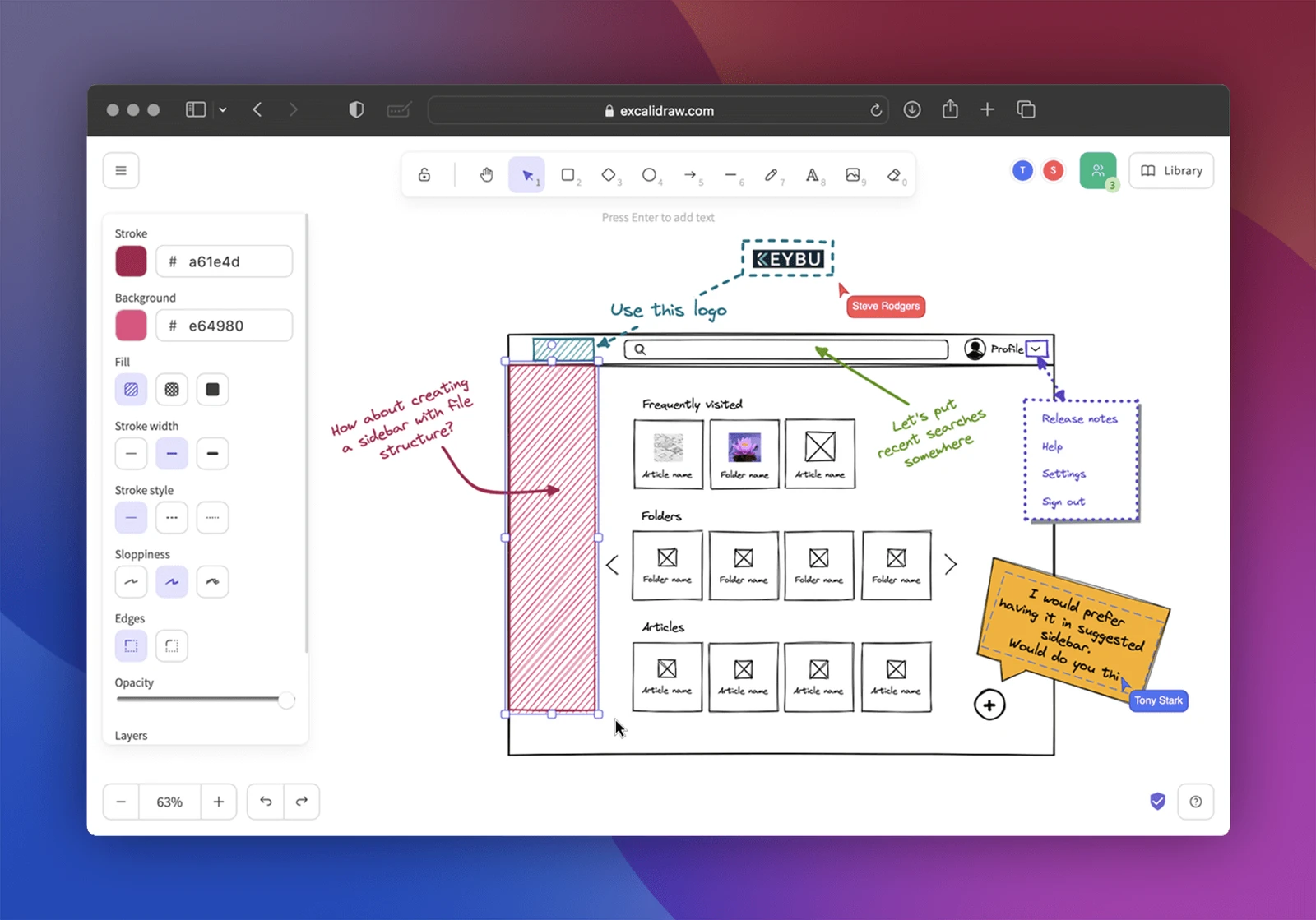 Excalidraw screenshot 1