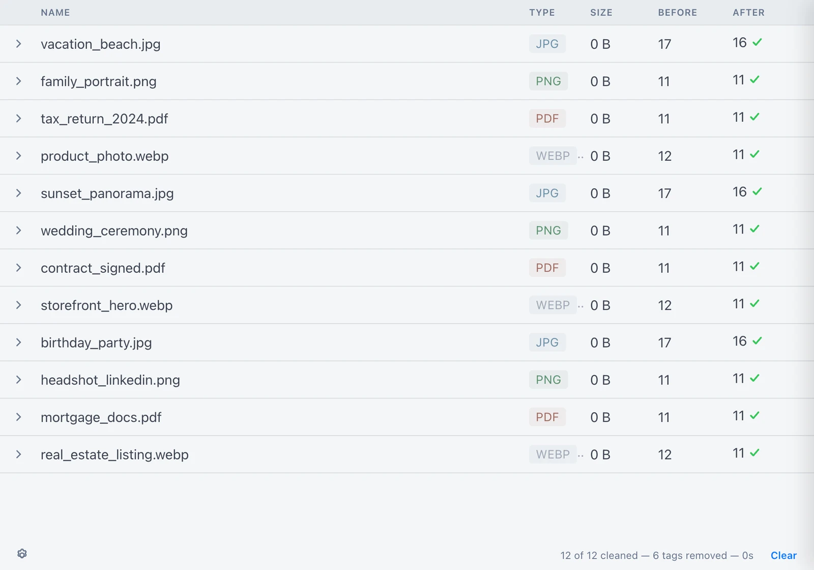 ExifCleaner screenshot 1