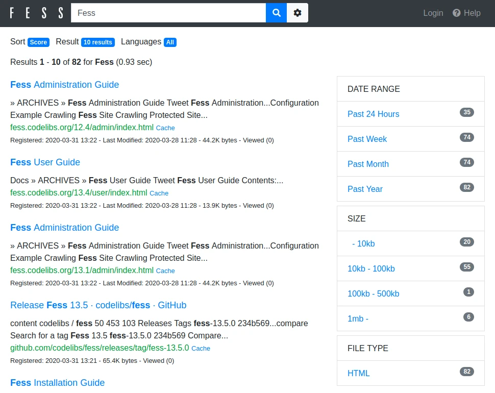 Fess screenshot 1