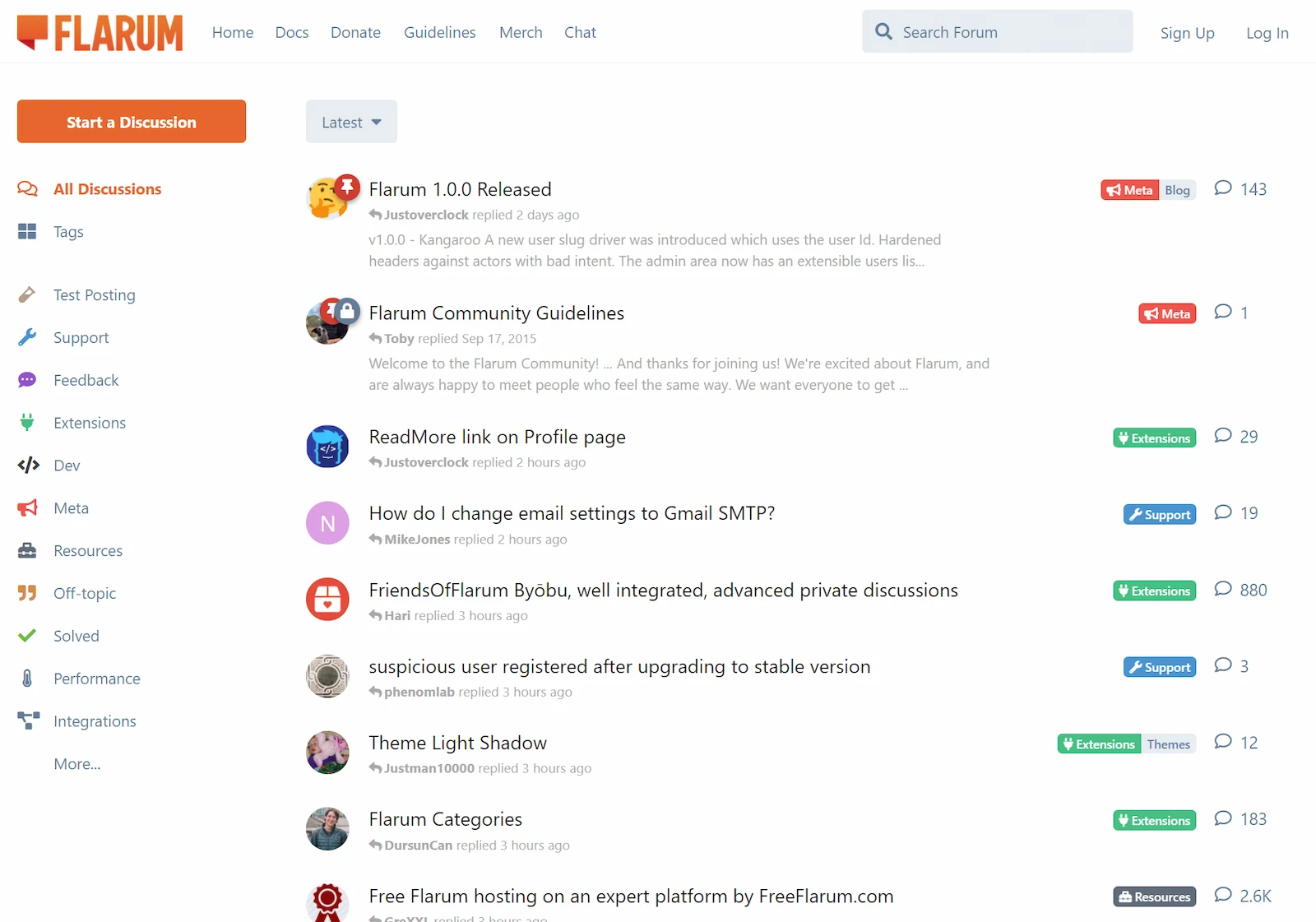 Flarum screenshot 1