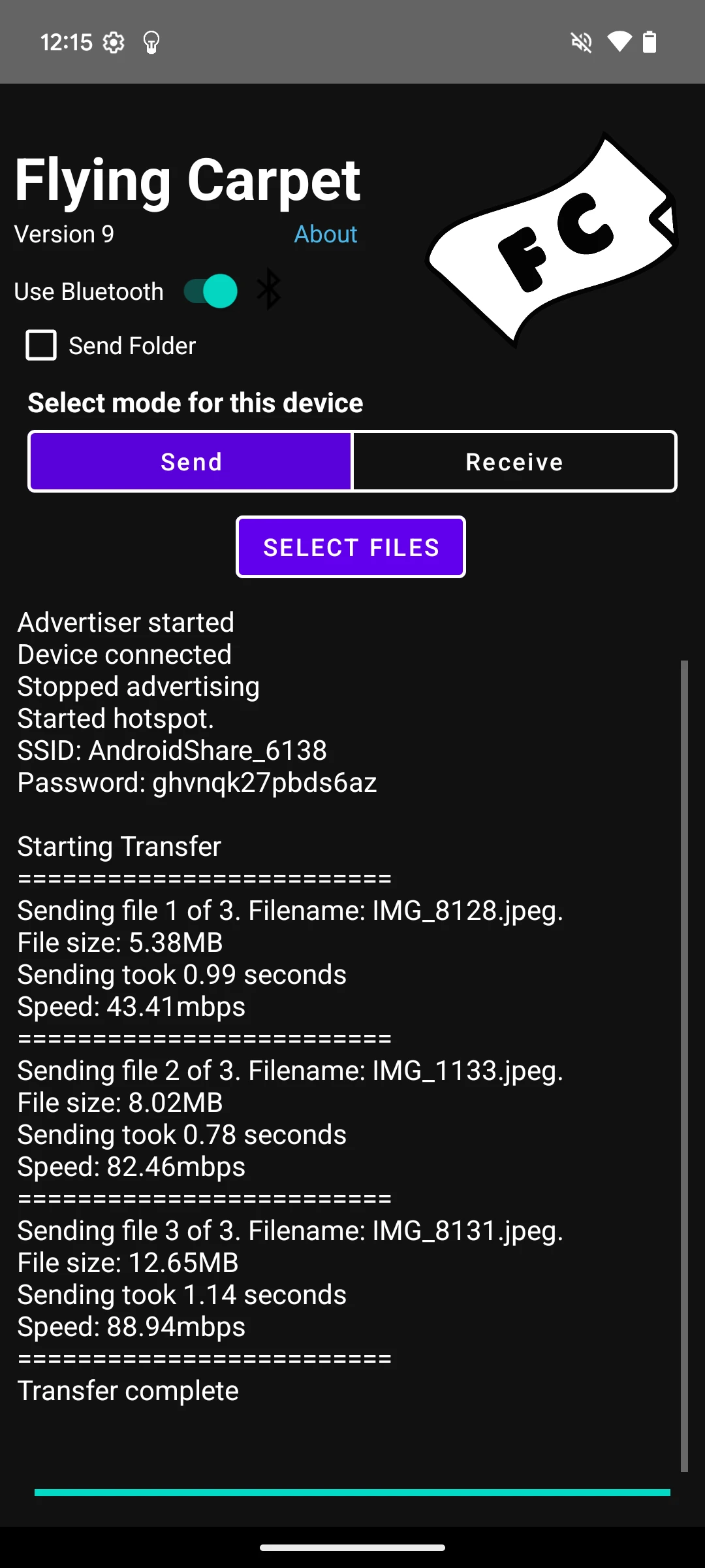 FlyingCarpet screenshot 1