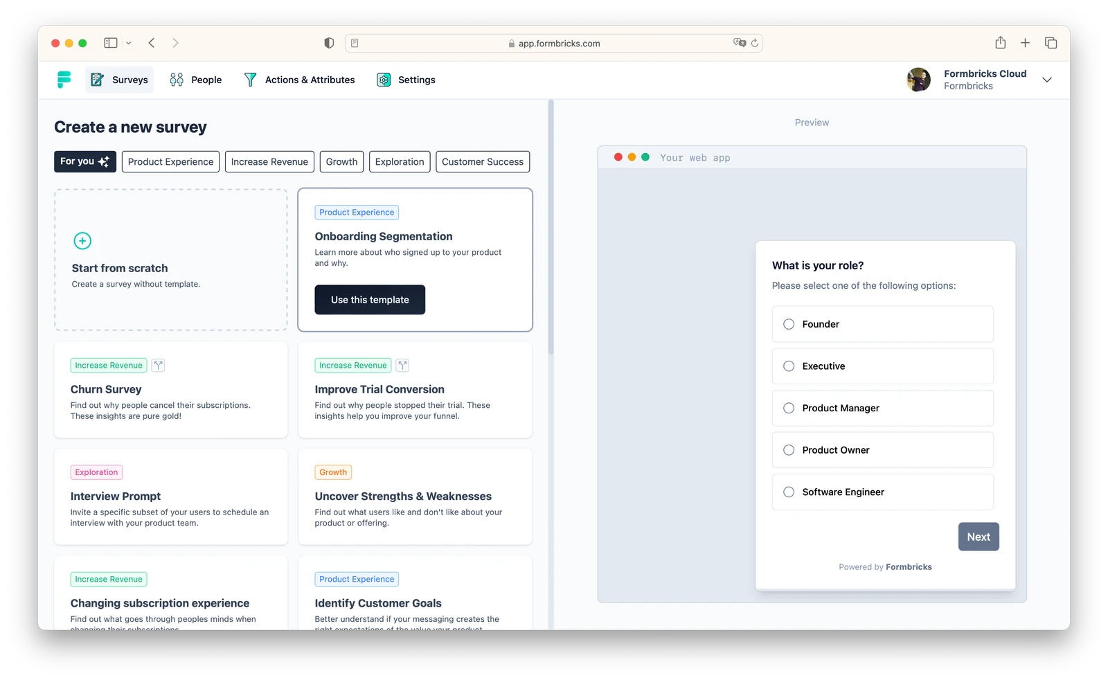 Formbricks screenshot 1