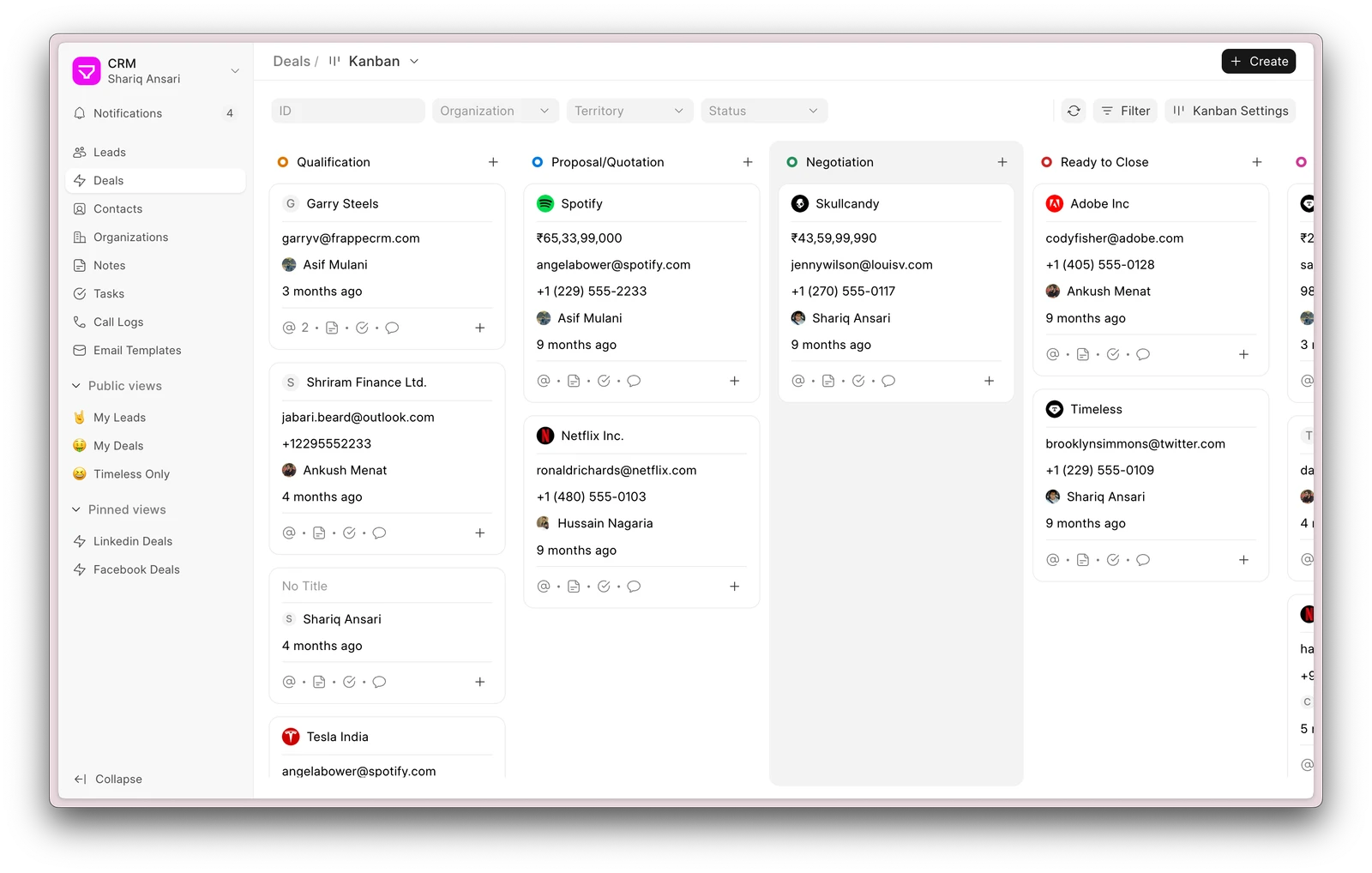 Frappe CRM screenshot 1
