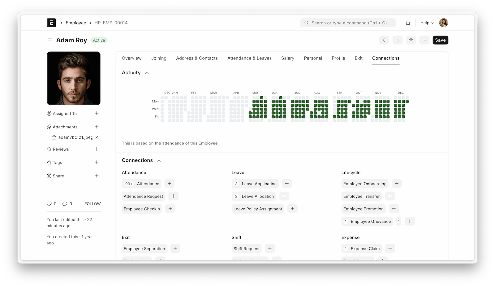 Frappe HR screenshot 1