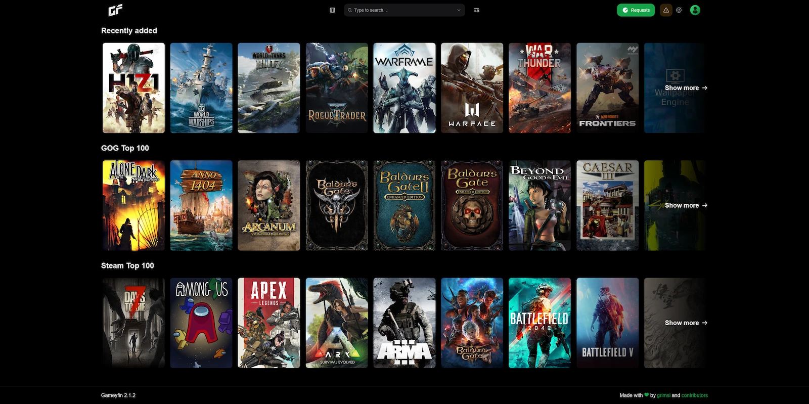 Gameyfin screenshot 1