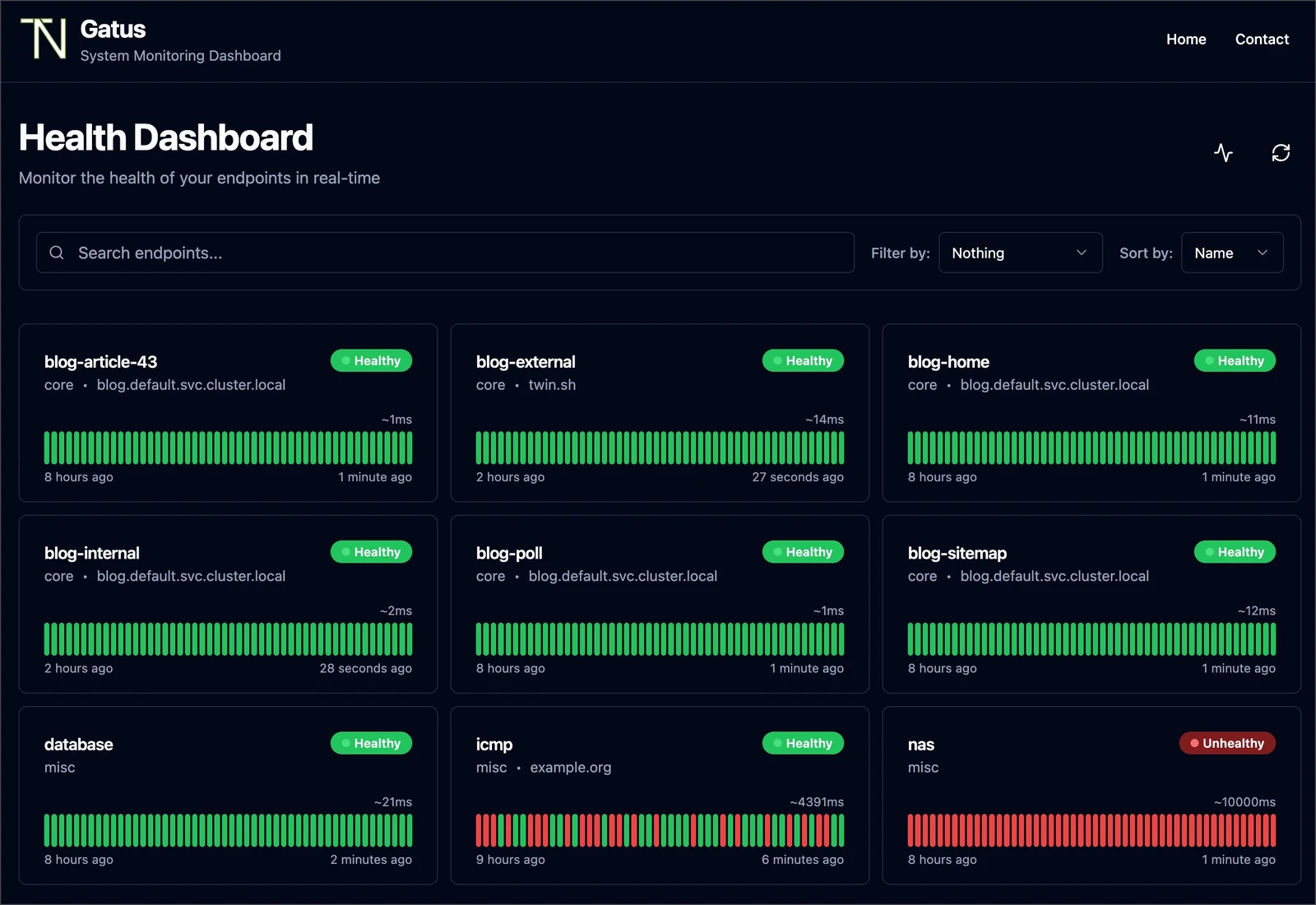 Gatus screenshot 1