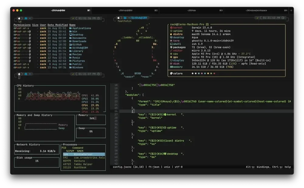 Ghostty screenshot 1