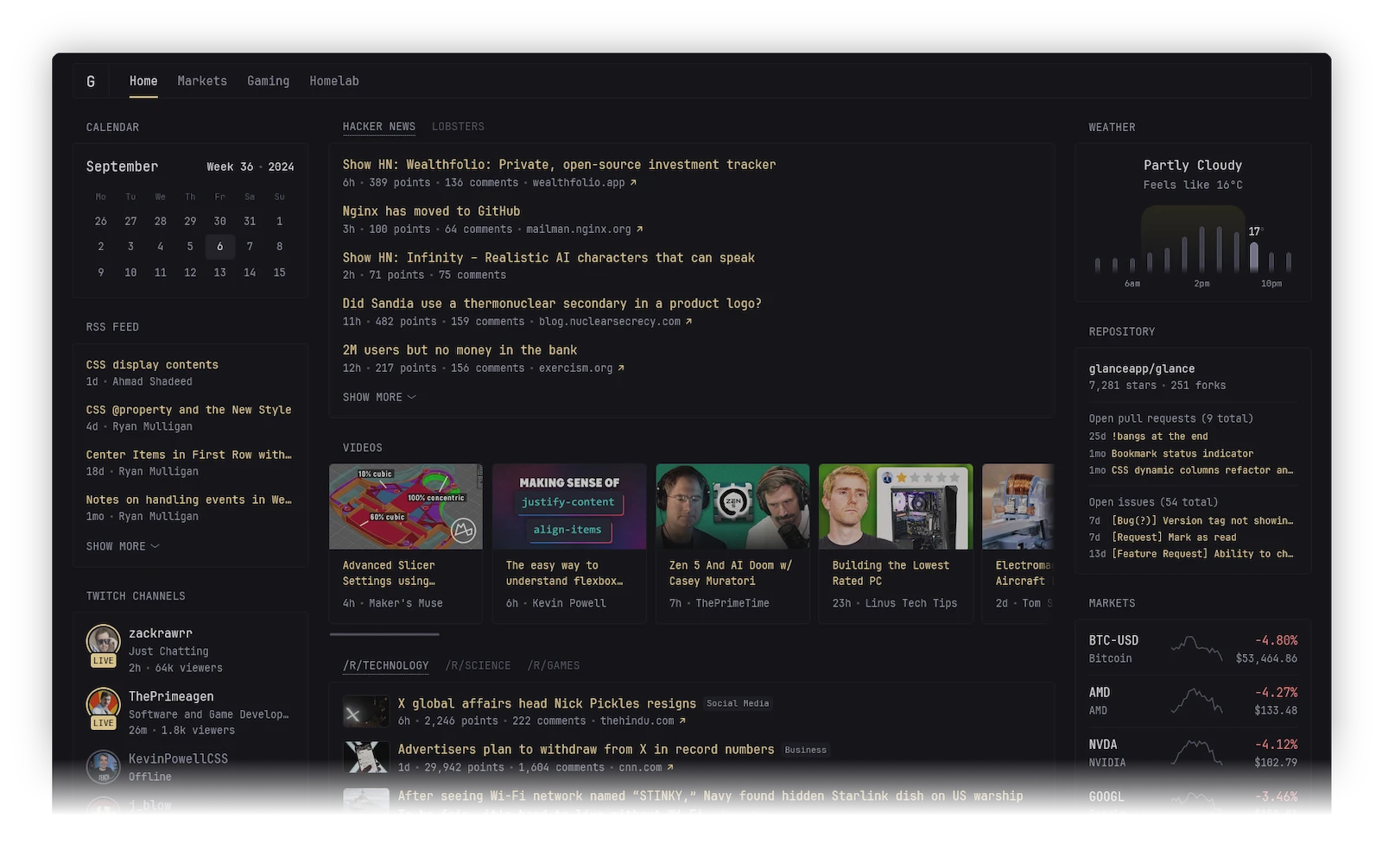 Glance screenshot 1