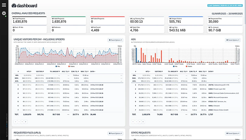 GoAccess screenshot 1