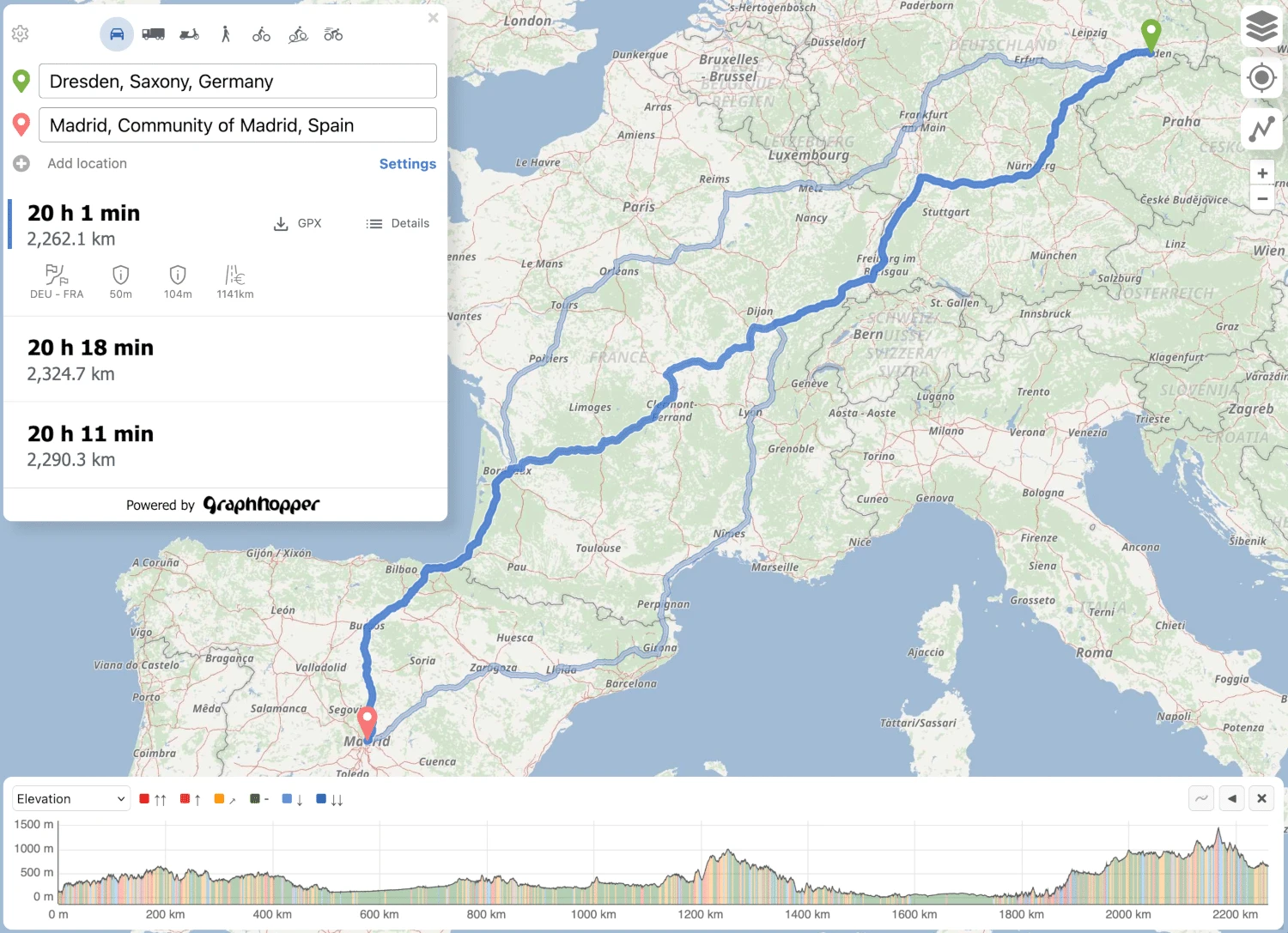 GraphHopper screenshot 1