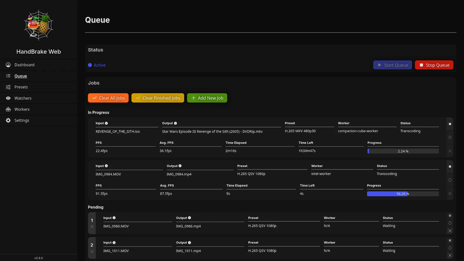 HandBrake Web screenshot 1