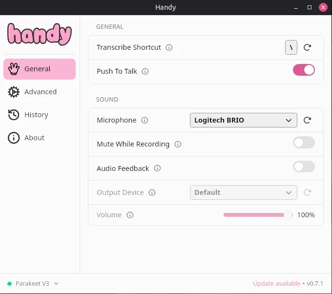 Handy screenshot 1