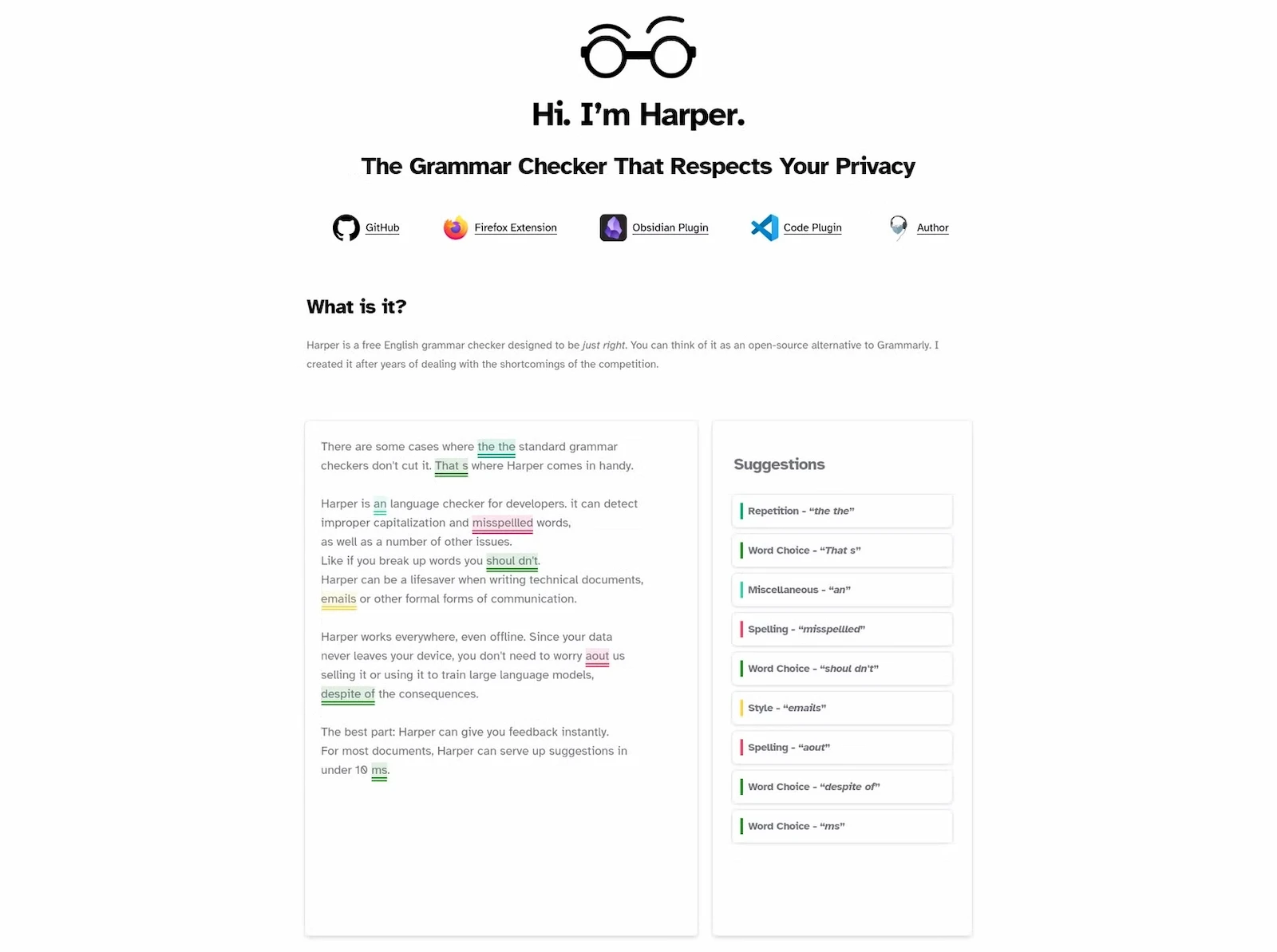 Harper screenshot 1