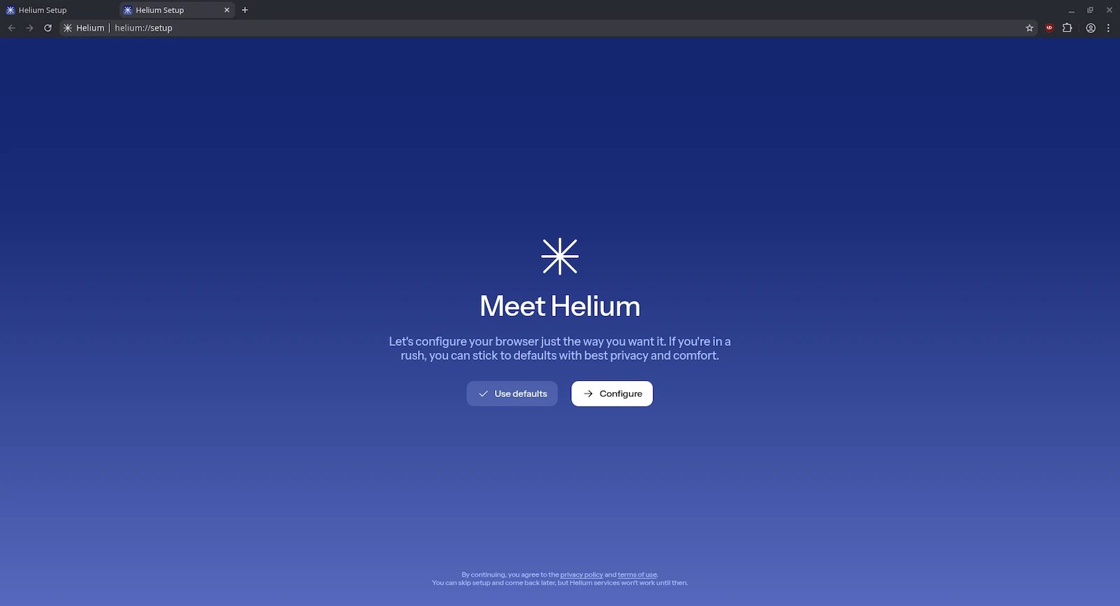 Helium screenshot 1