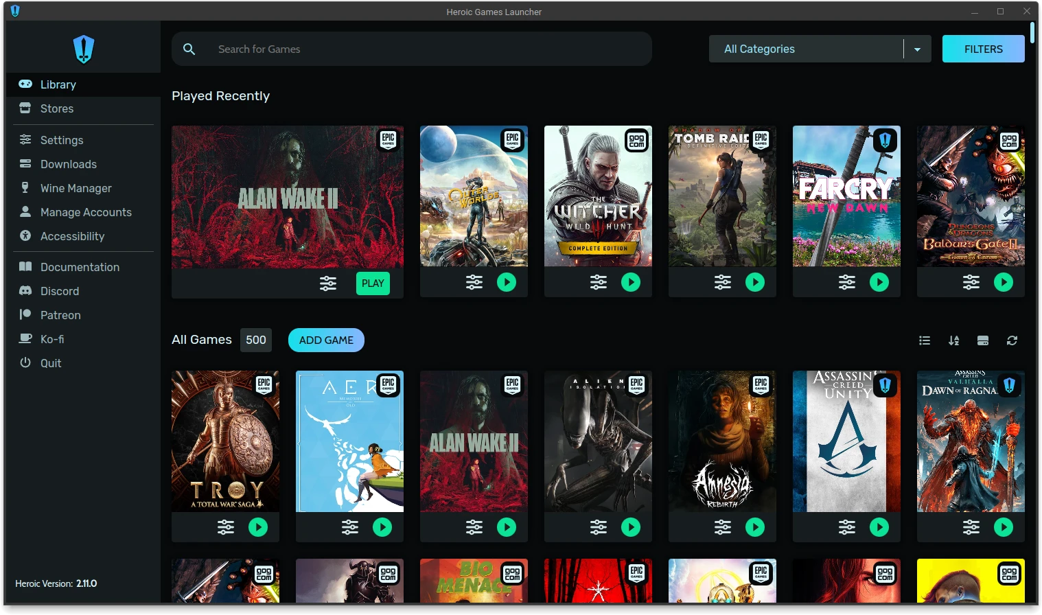 HeroicGamesLauncher screenshot 1