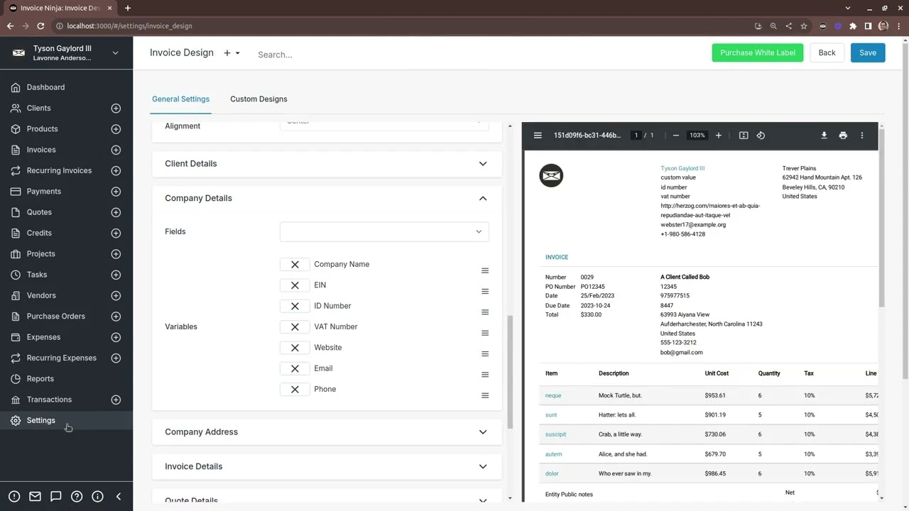 Invoice Ninja screenshot 1