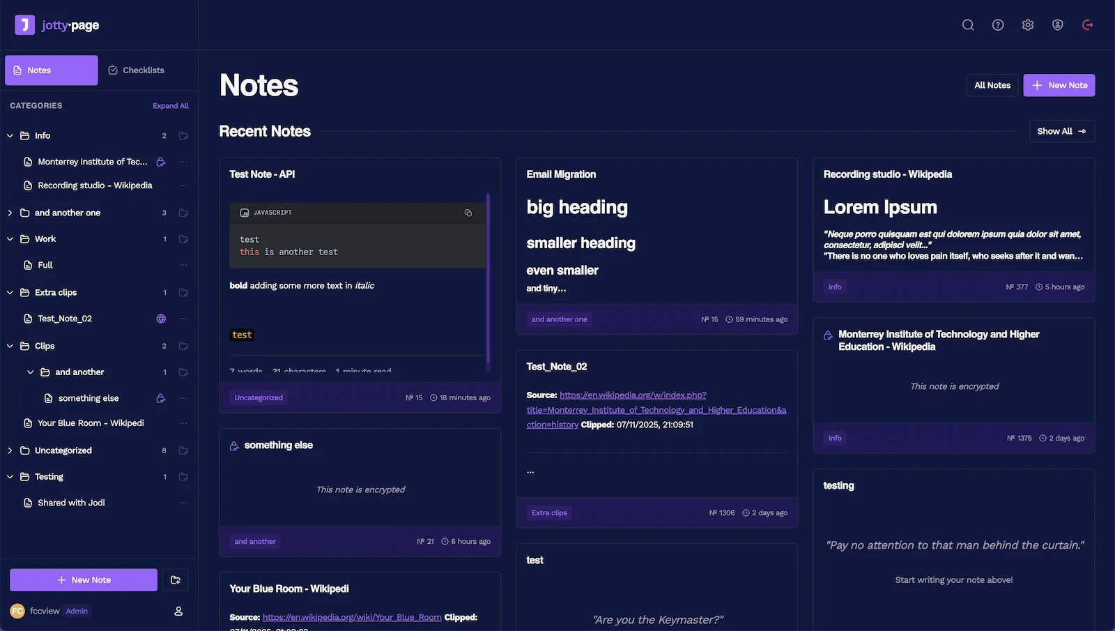jotty·page screenshot 1