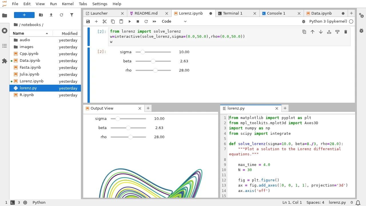 JupyterLab screenshot 1