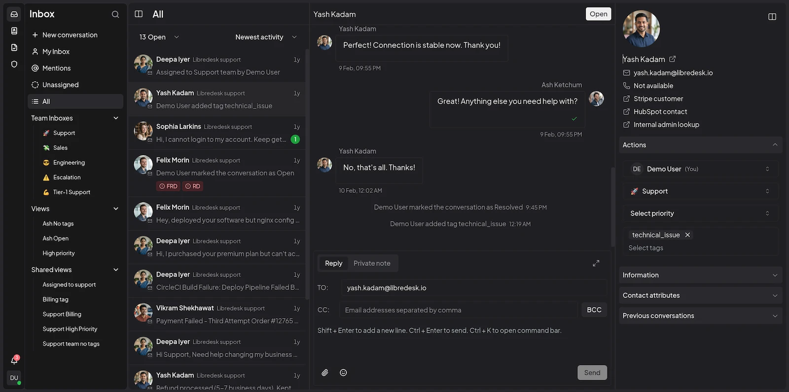 libredesk screenshot 1
