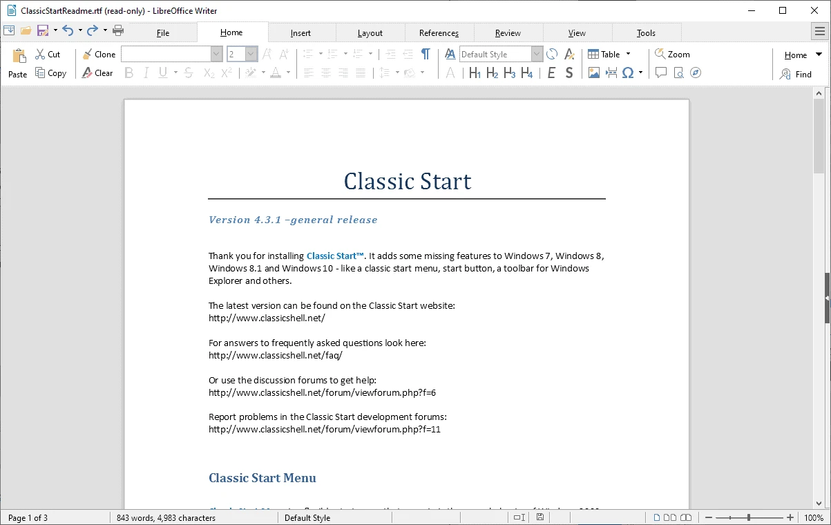 LibreOffice screenshot 1