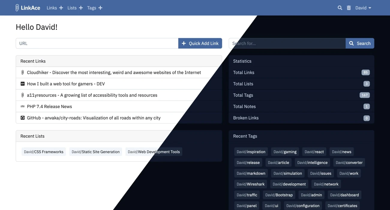 LinkAce screenshot 1