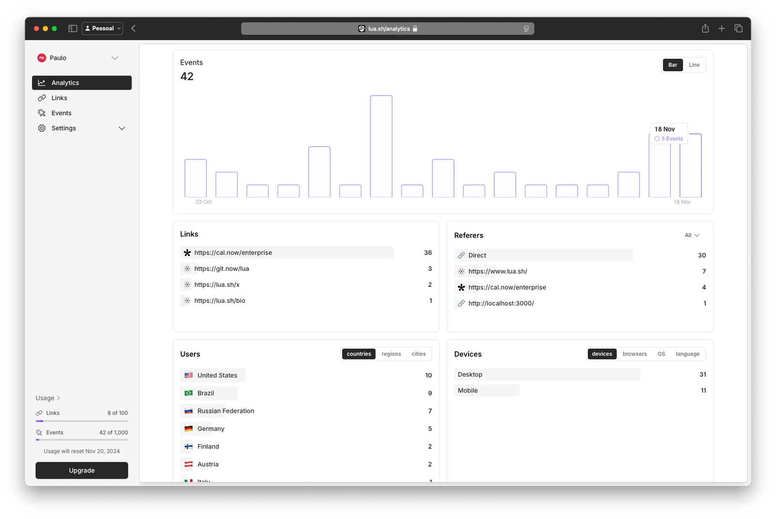 Lua.sh screenshot 1