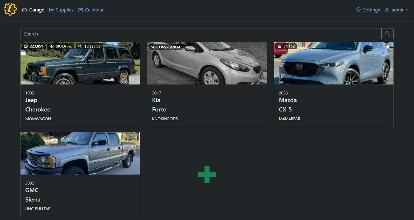 LubeLogger screenshot 1